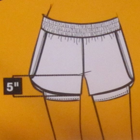 NWT XXL (20)  Women's Active Running Shorts w/liner BLACK - Picture 6 of 6